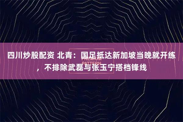 四川炒股配资 北青：国足抵达新加坡当晚就开练，不排除武磊与张玉宁搭档锋线