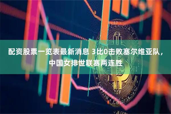 配资股票一览表最新消息 3比0击败塞尔维亚队，中国女排世联赛两连胜